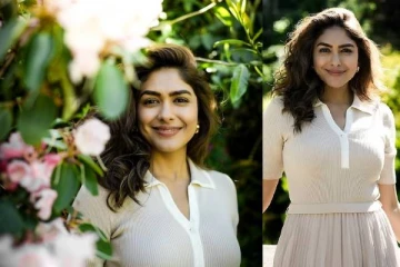 வெள்ளை நிற உடையில் என்ன அழகு.. நடிகை மிருணாள் தாகூர் கலக்கல் ஸ்டில்கள்