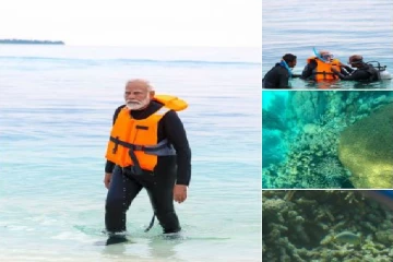 இலட்சத்தீவில் சுழியோடிய பிரதமர் மோடி !