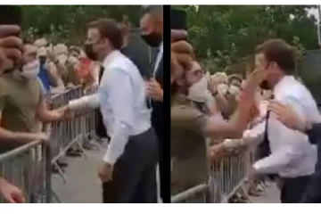 பிரான்ஸ் ஜனாதிபதி மாக்ரோனை பளார் என அறைந்த நபர்! கமெராவில் சிக்கிய பரபரப்பு காட்சி