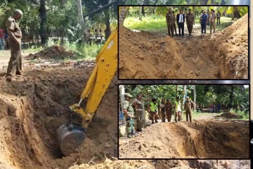 விடுதலைப்புலிகளின் தங்கத்தினை தேடி புதுக்குடியிருப்பில் அகழ்வு பணி