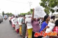 மன்னாரில் 9வது நாளாக தொடர் போராட்டம்: பல்வேறு கிராம மக்களும் இணைந்து போராட்டம்