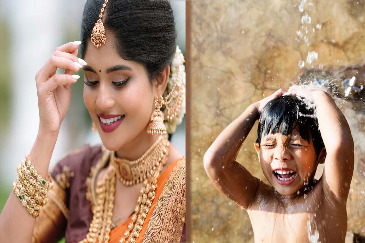 தங்க நகை அணிந்து குளிப்பவரா நீங்கள்? நகையின் அழகே போயிடுமாம் | Gold Jewellery Does Wearing Bathing Reduce Shine தங்க நகை அணிந்து குளிப்பவரா நீங்கள்? நகையின் அழகே போயிடுமாம் | Gold Jewellery Does Wearing Bathing Reduce Shine