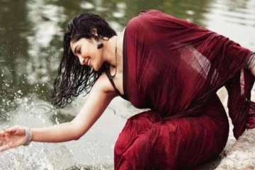 குளத்தில் திடீரென தவறி விழுந்த நடிகை ரித்திகா சிங்- வைரலாகும் வீடியோ