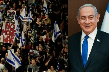 இஸ்ரேல் பிரதமருக்கு எதிராக திரண்ட ஆயிரக்கணக்கானோர்: ஸ்தம்பித்த டெல் அவிவ் நகரம்