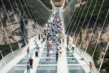 உலகின் மிக நீளமான கண்ணாடி பாலம்! எங்கு உள்ளது தெரியுமா?