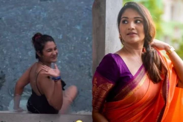 நீச்சல் குளத்தில் அரைகுறை ஆடையில் சீரியல் நடிகை சரண்யா துரடி வெளியிட்ட வீடியோ- எங்கே சென்றுள்ளார் பாருங்க