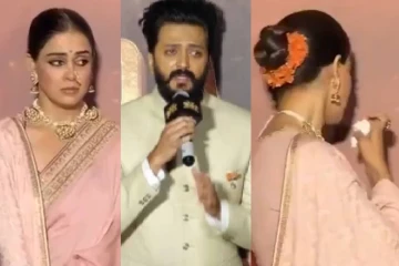 மேடையில் கணவர் அழுததால் கதறி துடித்த நடிகை ஜெனிலியா!! வீடியோ..