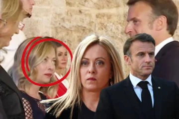 பிரான்ஸ் அதிபரை கோபத்துடன் பார்க்கும் இத்தாலி பிரதமர்: வைரலாகும் காணொளி