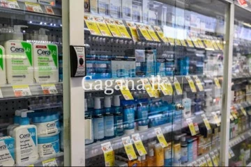 අමෙරිකාවේ වෙළදසැල්වල රාක්ක සඳහා ආරක්ෂක රැකවල්.