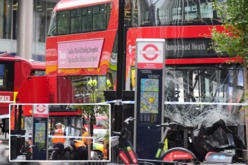 லண்டன் சாலையில் பாதசாரிகள் மீது மோதிய இரட்டை அடுக்கு பேருந்து: 17 பேர் படுகாயம்!