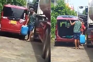 பெண்ணொருவருக்கு எரிபொருள் ஊர்தியிலிருந்து இரகசியமாக வழங்கப்பட்ட எரிபொருள்