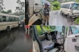கொட்டும் மழையில் மாணவர்களுடன் சென்ற பேருந்து லொறியுடன் மோதி விபத்து