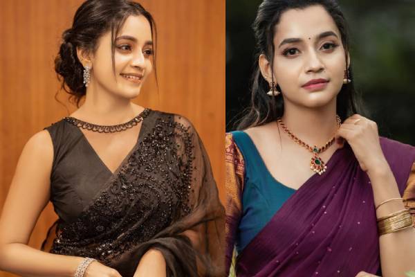 ட்ரெண்டி சேலையில் ரசிகர்களை கிறங்கடிக்கும் இறுகப்பற்று பட நடிகை... வைரல் புகைப்படங்கள் | Actress Abarnathi New Photoshoot In Saree Viral