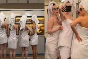 மெட்ரோவில் துண்டு அணிந்தபடி 4 பெண்கள் பயணம் - வைரலாகும் வீடியோ!