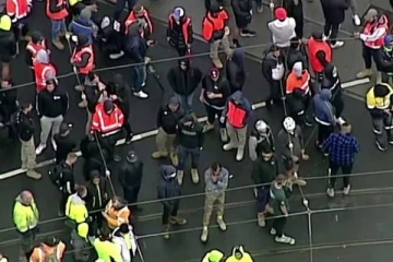 அவுஸ்திரேலியா அரசைக் கண்டித்து கட்டுமானத் தொழிலாளர்கள் பேரணி