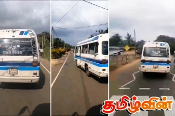 யாழில் ஆபத்தான முறையில் பயணித்த பேருந்து