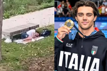 தங்கம் வென்ற பிரபல வீரர் பாரீஸ் நகர பூங்காவில் படுத்துறங்கிய அவலம்: கவனம் ஈர்க்கும் புகைப்படம்