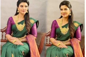 இந்த கலரில் புடவை கட்டுங்க! எல்லா கண்ணும் உங்க மேலதான் இருக்கும் -  ஐஸ்வர்யா ராஜேஷின் ஸ்டைலிங் ரகசியம்