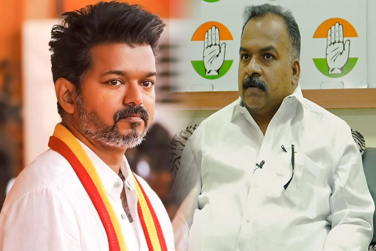 விஜய்யை வீழ்த்த ஒன்றிணையும் வாழ்நாள் எதிரிகள்; காங்கிரஸ் எம்.பி. காட்டம்! | Admk Dmk Enemies Unite To Defeat Vijay Congress Mp