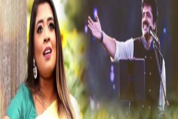 திரைப்பட பாடகர் ஸ்ரீனிவாஸிடம் பாராட்டுக்களை பெற்ற தமிழ் பாடகி சாம்பவி!