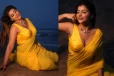 மஞ்சள் நிற புடவையை கிளாமராக அணிந்து யாஷிகா ஆனந்த் எடுத்த போட்டோ ஷுட்