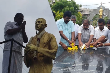 தந்தை செல்வா நினைவுத் தூபிக்கு அஞ்சலி செலுத்திய தமிழ் பொது வேட்பாளர்