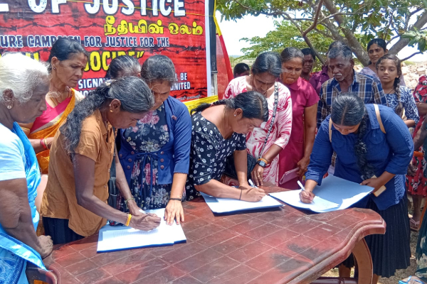 நீதியின் ஓலம் ; யாழ் செம்மணியில் கையொப்ப போராட்டம் முன்னெடுப்பு | Cry Justice Signature Underway Semmani Jaffna