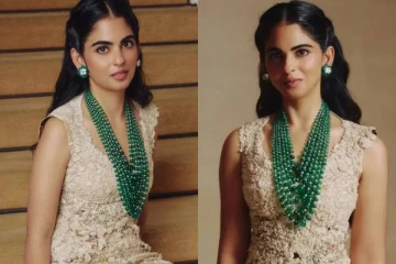 கழுத்தில் வைரநெக்லஸ்!! முகேஷ் அம்பானி மகள் இஷாவின் ரீசெண்ட் போட்டோஷூட்..