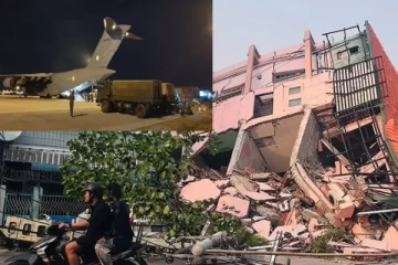 மியான்மார் நிலநடுக்கம்; நிவாரண பொருட்களுடன் மியன்மாருக்கு பறந்த இந்திய விமானம்