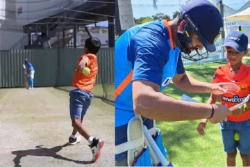 வா எனக்கு பவுலிங் போடு : ரோஹித் ஷர்மாவுக்கு பவுலிங் போட்ட 11 வயது சிறுவன்