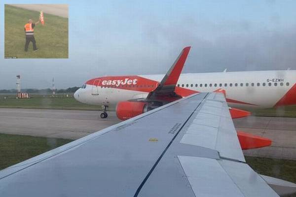 chaos in manchester airport flights stop