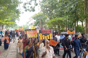 யாழில் சுதந்திர தின எதிர்ப்பு கறுப்பு பேரணி ஆரம்பம் (video)