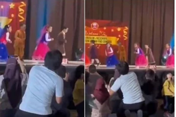 மேடையில் மகளின் நடனம்! கீழே நின்ற தந்தை ஹீரோவாக மாறிய தருணம்