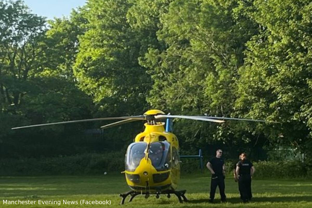 woman arrested in greater manchester baby girl fell window