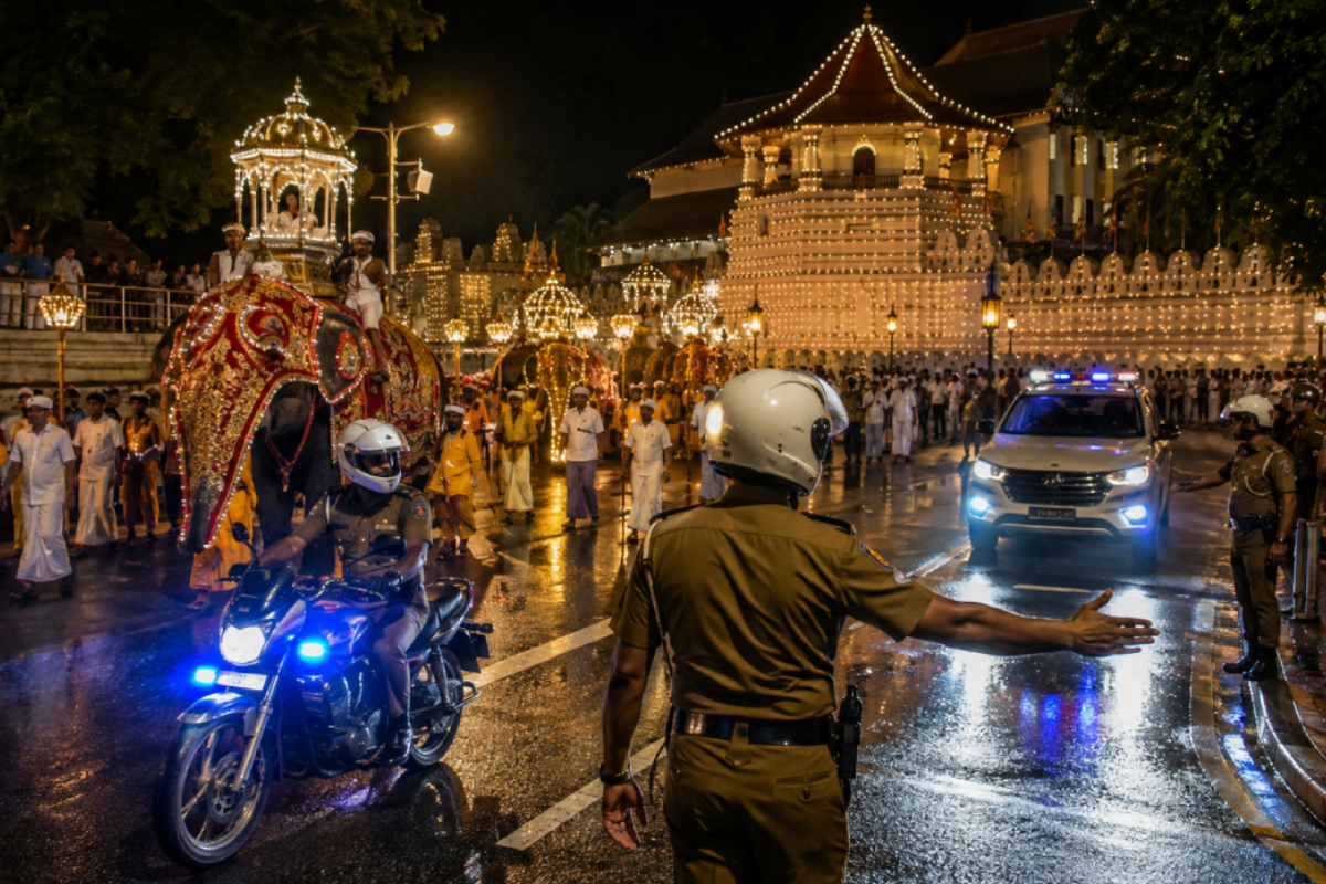 தலதா மாளிகை பெரஹெராவில் குழப்பம் விளைவித்த நபர் - உடனடியாக எடுக்கப்பட்ட நடவடிக்கை | Man Arrested For Obstructing Kandy Perahera