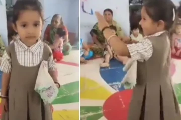 அழகிய வெட்கத்துடன் குட்டி தேவதை கொடுத்த கியூட் ரியக்சன்..... மில்லின் பேரை ரசிக்க வைத்த நடன காட்சி