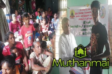 வெள்ளத்தால் பாதிக்கப்பட்டவர்களுக்கு நிவாரணம் வழங்கி வைப்பு