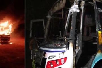 அதிமுக - திமுகவினர் மோதல் - 3 வேன்கள் தீ வைத்து எரிப்பு : திமுக ஊராட்சிமன்ற தலைவர் கைது