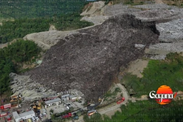 කුණු කන්දක් කඩා වැටී තරුණියක් මරුට - 38ක් අතුරුදන්