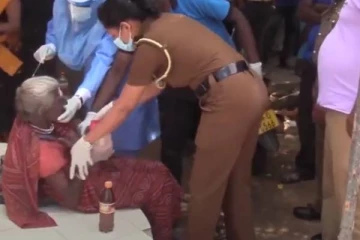 யாழில் வயோதிப பெண்  கதற கதற PCR பரிசோதனை!