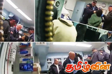 கருப்பின கைதியை சரமாரியாக தாக்கும் அமெரிக்கா பொலிஸார்!