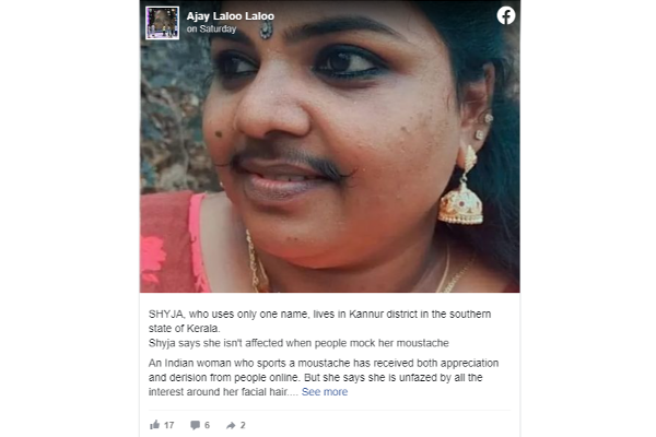 மீசை இல்லாமல் இருக்க முடியாது - அனுபவம் பகிரும் இளம்பெண்! | Kerala Woman Flaunts Moustache Viral Photos