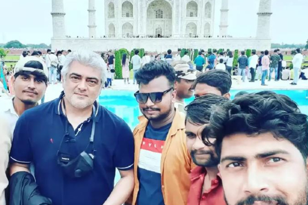 தாஜ் மஹாலில் நடிகர் அஜித் - ரசிகர்கள் உற்சாகம் | Tajmahal Agra Actor Ajith Photo Viral