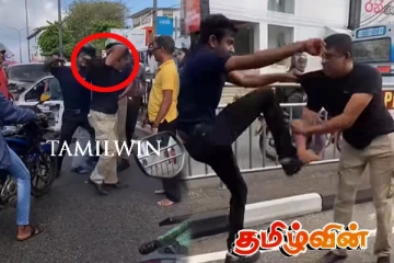 கொழும்பில் வீதியில் வைத்து கொடூரமாக தாக்கப்பட்ட நபர்