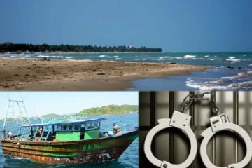 காரைநகர் கடற்பரப்பில் கைதான 14 இந்திய கடற்றொழிலாளர்கள்