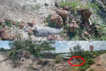 புதுமாத்தளன் சந்தியில் விடுதலைப்புலிகளின் முன்னரங்க தடயம்