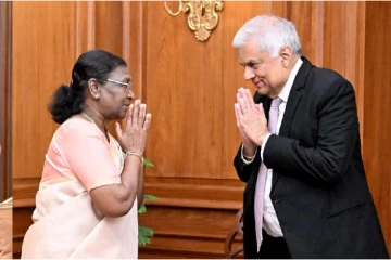 இந்திய ஜனாதிபதியை சந்தித்த ரணில்: இரு தரப்பு உறவு குறித்து கலந்துரையாடல்