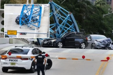 புளோரிடாவில் இடிந்து விழுந்த கிரேன்! காரில் சென்ற பெண்ணுக்கு காத்திருந்த அதிர்ச்சி