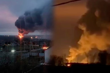 தீப்பற்றியெரியும் ரஷ்ய ஆயுதக்கிடங்கு... உக்ரைன் தாக்கியதாக சந்தேகம்