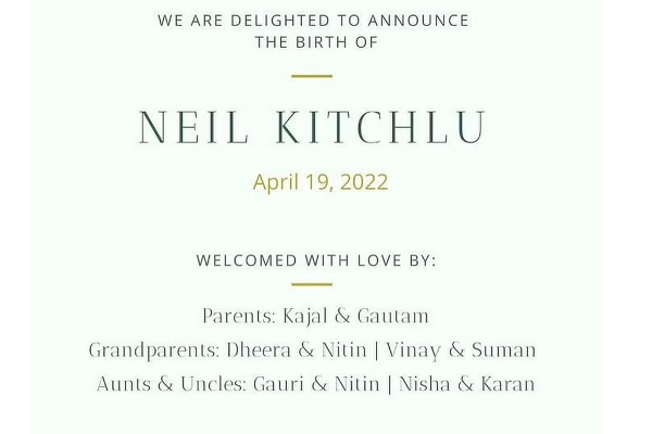 காஜல் அகர்வாலின் குழந்தையின் பெயரை அறிவித்த கணவர்... என்ன பெயர் தெரியுமா? | Kajal Aggarwal Child Name Announcement